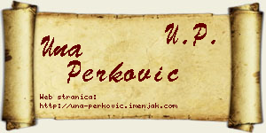 Una Perković vizit kartica